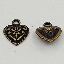 Breloques C&oelig;ur N&deg;30 Bronze