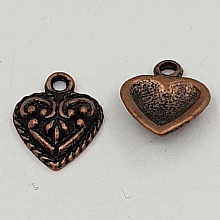 Breloques C&oelig;ur N&deg;30 Cuivre