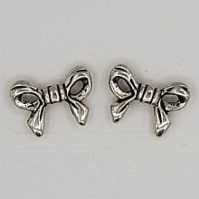 Breloque N&oelig;ud N&deg;11 breloque noeud ruban en m&eacute;tal argent