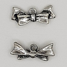 Breloque N&oelig;ud N&deg;20 breloque noeud papillon ruban en m&eacute;tal argent