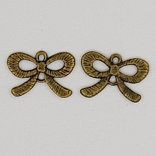 Breloque N&oelig;ud N&deg;23 breloque noeud papillon ruban en m&eacute;tal Bronze