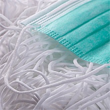 &Eacute;lastique masque Polyester rond 2.5 mm Blanc x 16.5 m&egrave;tres