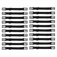 Attache elastique 20 Extensions de masque r&eacute;glable crochet d'oreille Noir rallonge masque