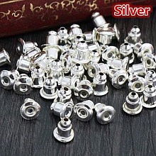 10 Poussoirs Boucles d'oreilles argent&eacute;