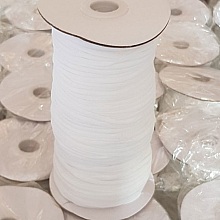 &Eacute;lastique masque plat 3 mm Blanc x 1 m&egrave;tre