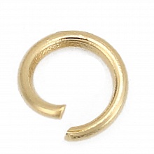 10 Anneaux de jonction ouvert 04 mm Inoxydable dor&eacute;