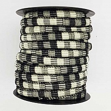 Cordon rond spaghetti N&deg;02 Noir Blanc x 1 m&egrave;tre