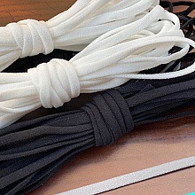 &Eacute;lastique Polyester Nylon Plat 4 mm noir x 20 m&egrave;tres