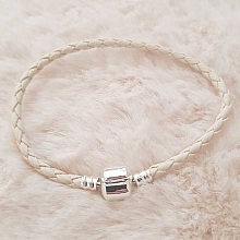 Bracelet Clip Europ&eacute;en tress&eacute; Uni 01 DU 15 AU 23 CM Ivoire