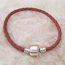 Bracelet Clip Europ&eacute;en tress&eacute; Uni 02 DU 15 AU 23 CM Caf&eacute;
