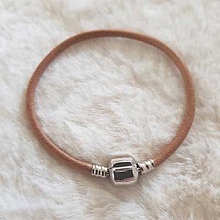 Bracelet Clip Europ&eacute;en lisse Uni 01 DU 15 AU 23 CM Naturel