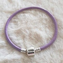 Bracelet Clip Europ&eacute;en lisse Uni 01 DU 15 AU 23 CM Pourpre