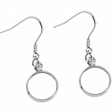 10 supports cabochons boucle d'oreille 25 mm N&deg;06 Argent