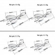 B&eacute;li&egrave;re &agrave; pincer en Acier Inoxydable 3 x 15 mm Argent