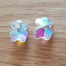 Breloque Pendentif en verre facett&eacute; ours N&deg;02-01