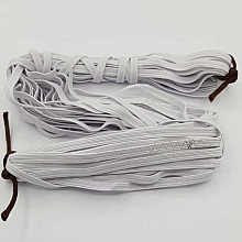 Elastique masque plat 5 mm blanc N&deg;02 x 12 m&egrave;tres