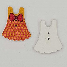 Bouton bois robe rose N&deg;01-02