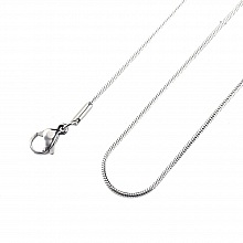 Collier N&deg;09 en acier inoxydable maille serpent de 51 cm