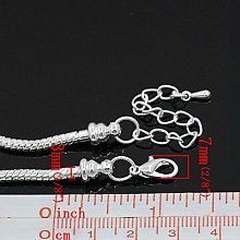 Bracelet Europ&eacute;en Mousqueton 23cm