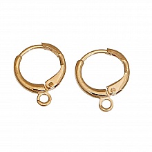 Support Boucle d'oreille Dormeuse N&deg;23 Plaqu&eacute; Or 14k