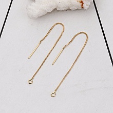 Support boucle d'oreille N&deg;27 Chaine plaqu&eacute; Or