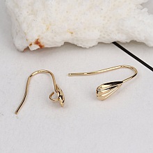 Support boucle d'oreille N&deg;28 Hame&ccedil;on coquillage plaqu&eacute; Or
