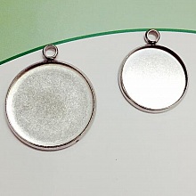 Support cabochon rond 16 mm Acier Inoxydable N&deg;05 Anneau Ferm&eacute;