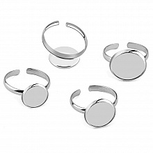 1 support cabochon bague de 10 mm Argent N&deg;06