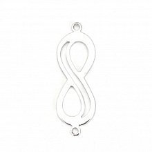 Connecteur Symbole "Infini" Platine 18k en cuivre