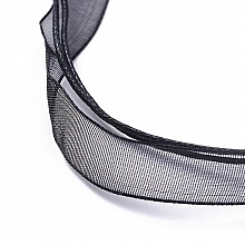 10 Colliers ruban organza et cordon enduit cir&eacute; noir