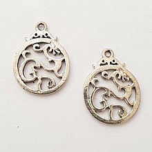 Breloque Divers N&deg;016 Argent Rond