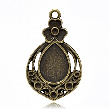 Support Cabochon Goutte N&deg;02 Bronze