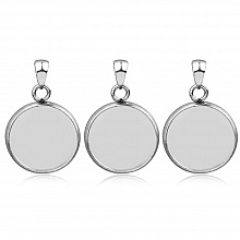 Support cabochon rond 16 mm Acier Inoxydable N&deg;04