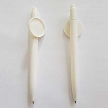 Stylo blanc avec support cabochon 25 mm