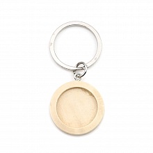 Support cabochon Porte cl&eacute; 20 mm Bois N&deg;01