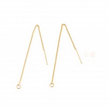 Support boucle d'oreille N&deg;27-02 Chaine plaqu&eacute; Or 18K