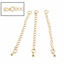 Cha&icirc;ne d'Extension Pour Collier Bracelet en Cuivre Plaqu&eacute; OR
