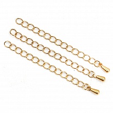 Cha&icirc;ne d'Extension Pour Collier Bracelet en Acier Inoxydable 6 cm N&deg;03 Dor&eacute;