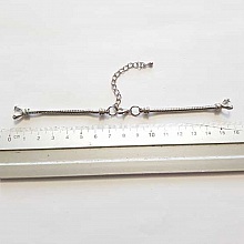 Bracelet Cha&icirc;ne pour Cadran de Montre Style Europ&eacute;en avec Fermoir Mousqueton 7 X 8.5 Cm