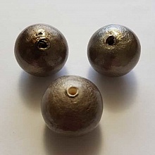 Perle Ronde Papier Mach&eacute; GT 30mm Taupe