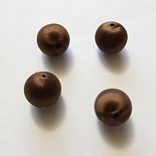 Perle tiss&eacute; en fil 15 mm Marron