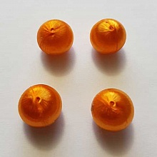 Perle tiss&eacute; en fil 15 mm Orange
