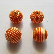 Perle tiss&eacute; en fil 19 mm