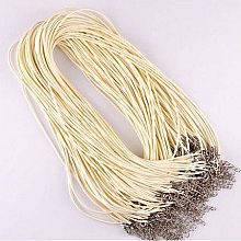 10 Colliers cordons simili cuir diam&egrave;tre 1.5 mm 40 cm AB-13-2 