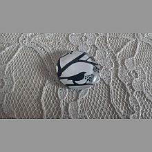 cabochon rond en verre 25mm oiseaux 001 
