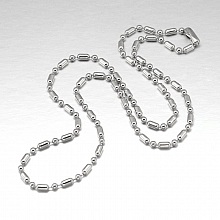 Collier chaine boule 304 acier inoxydable de 65cm 