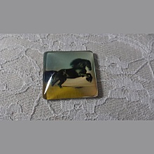 cabochon carr&eacute; en verre 30mm 029 