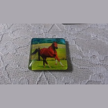 cabochon carr&eacute; en verre 30mm 027 