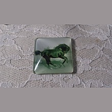 cabochon carr&eacute; en verre 30mm 025 