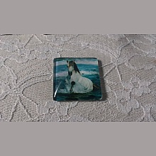 cabochon carr&eacute; en verre 30mm 024 